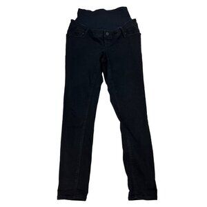 Old Navy Womens Maternity Rockstar Super Skinny Pull On Jeans Black 6